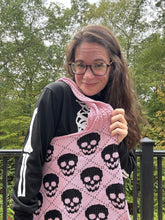 Load image into Gallery viewer, Tote Bag - Knit Sweater - Halloween Skull - PREORDER 8/18-8/21
