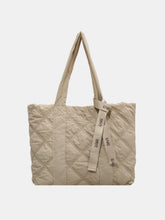 Load image into Gallery viewer, Quilted Nylon Large Tote Bag
