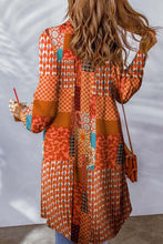 Load image into Gallery viewer, Printed Button Up Long Sleeve Cardigan
