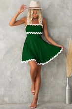 Load image into Gallery viewer, Contrast Trim Square Neck Mini Dress
