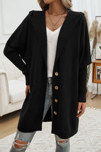 Load image into Gallery viewer, Button Up Long Sleeve Hooded Cardigan
