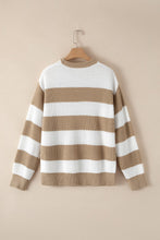 Load image into Gallery viewer, Color Block Round Neck Sweater
