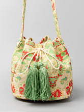 Load image into Gallery viewer, Drawstring Tassel Geometric Shoulder Bag
