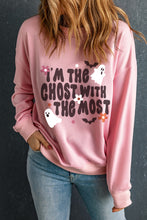 Load image into Gallery viewer, Graphic Round Neck Long Sleeve Sweatshirt
