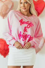 Load image into Gallery viewer, Valentine’s Day HUG AND KISSES Round Neck Sweatshirt
