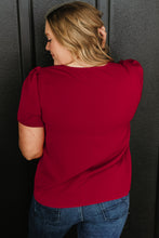 Load image into Gallery viewer, Plus Size Round Neck Short Sleeve Blouse
