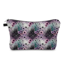 Load image into Gallery viewer, Pouch - Spider Web Floral Purple Pink Teal
