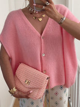 Load image into Gallery viewer, V-Neck Button Up Short Sleeve Cardigan
