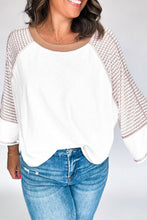Load image into Gallery viewer, Striped Round Neck Raglan Sleeve Top
