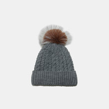 Load image into Gallery viewer, Cable Knit Winter Hat with Pompom
