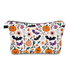 Load image into Gallery viewer, Pouch - Halloween - Bat Pumpkin Floral
