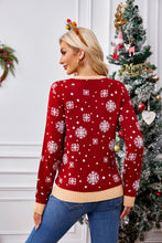 Load image into Gallery viewer, Christmas Pattern Round Neck Long Sleeve Sweater
