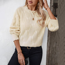 Load image into Gallery viewer, Round Neck Dropped Shoulder Sweater
