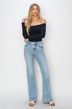 Load image into Gallery viewer, RISEN Full Size High Rise Raw Cut Hem Bootcut Jeans
