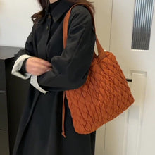 Load image into Gallery viewer, Drawstring Bubble Texture Tote Bag
