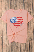Load image into Gallery viewer, Heart Round Neck Short Sleeve T-Shirt

