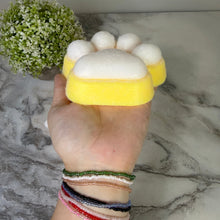 Load image into Gallery viewer, Squishy Toy - Giant Paw Taba - Yellow White
