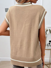 Load image into Gallery viewer, Cable-Knit V-Neck Sweater Vest
