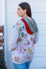 Load image into Gallery viewer, Tasha Apparel Full Size Floral Zip Up Hoodie
