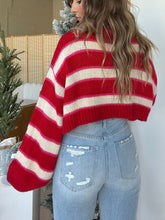 Load image into Gallery viewer, Striped Turtleneck Long Sleeve Cropped Sweater
