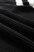 Load image into Gallery viewer, Striped &amp; Checkered Turtleneck Dropped Shoulder Sweater

