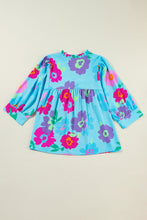 Load image into Gallery viewer, Plus Size Peplum Printed Notched Blouse
