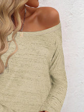 Load image into Gallery viewer, Full Size Heathered Long Sleeve Top
