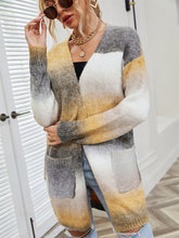 Load image into Gallery viewer, Angel Wings Full Size Pocketed Open Front Gradient Cardigan
