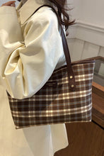 Load image into Gallery viewer, Plaid PU Leather Tote Bag
