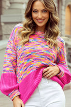 Load image into Gallery viewer, Rainbow Confetti Drop Shoulder Sweater
