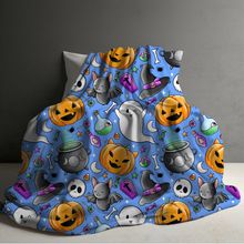 Load image into Gallery viewer, Blanket - Halloween - Blue Friends - PREORDER 7/29-8/1
