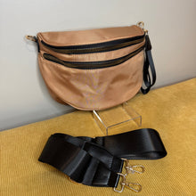 Load image into Gallery viewer, The Roni Nylon Crossbody - Peach + Black -
