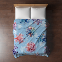 Load image into Gallery viewer, Blanket - Christmas - Snowflake on Blue - PREORDER ENDS 10/10
