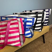 Load image into Gallery viewer, Tote Bag - Summer Stripes - Medium Blue
