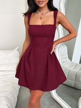 Load image into Gallery viewer, Devine Bow Back Square Neck Mini Dress
