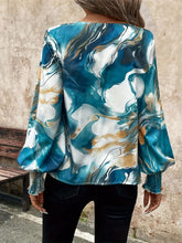 Load image into Gallery viewer, Tie-Dye V-Neck Long Sleeve Blouse
