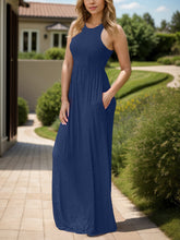 Load image into Gallery viewer, Full Size Grecian Neck Dress with Pockets
