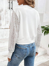 Load image into Gallery viewer, Baseball Collar Lace Patchwork Long Sleeve Jacket

