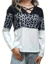 Load image into Gallery viewer, Crisscross Color Block Long Sleeve T-Shirt
