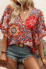 Load image into Gallery viewer, Printed V-Neck Half Sleeve Blouse
