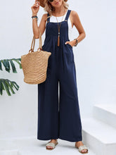 Load image into Gallery viewer, Full Size Square Neck Wide Strap Overalls
