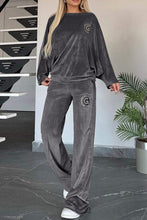 Load image into Gallery viewer, Full Size Boat Neck Long Sleeve Top and Pants Set
