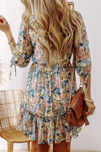 Load image into Gallery viewer, Printed V-Neck Half Sleeve Dress

