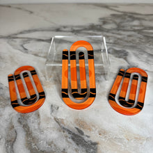Load image into Gallery viewer, Jumbo Paperclip - Orange Crayon
