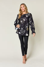 Load image into Gallery viewer, Double Take Full Size Printed Flounce Sleeve Blouse
