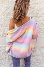 Load image into Gallery viewer, Gradient Open Front Drop Shoulder Cardigan
