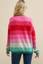 Load image into Gallery viewer, Color Block Round Neck Sweater
