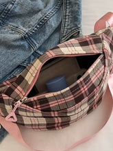 Load image into Gallery viewer, Plaid Adjustable Strap Crossbody Bag
