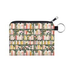 Load image into Gallery viewer, Mini Pouch - Books Olive Green Shelf
