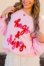 Load image into Gallery viewer, Valentine’s Day HUG AND KISSES Round Neck Sweatshirt
